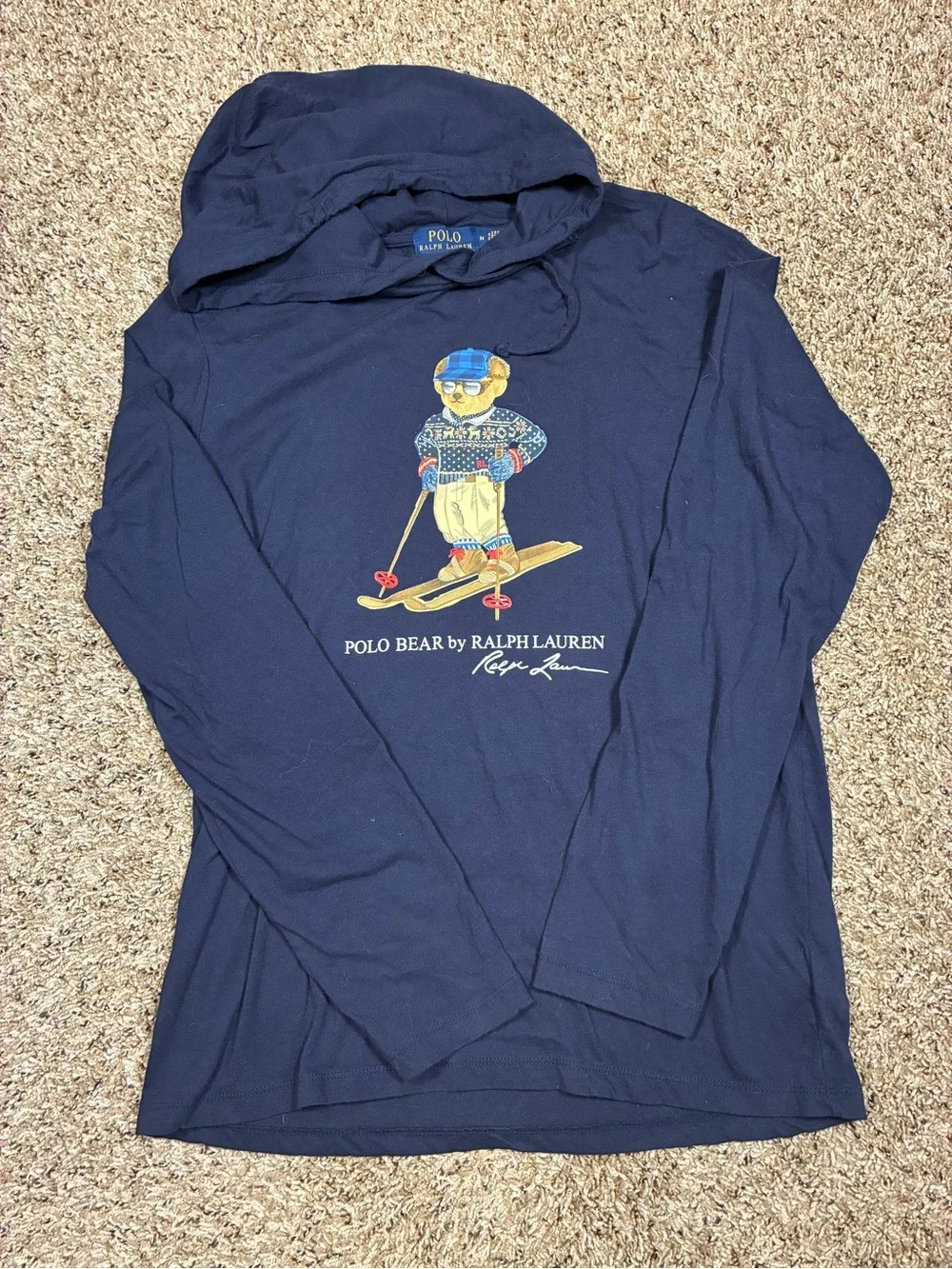 Polo Ralph Lauren Bear Ski Logo Pullover Jersey Hoodie Long Sleeve Tee
